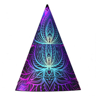 Verzierte Lotus-Blume Nahtloses Symbol Partyhütchen