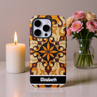 Verzierte Mandala Telefonabdeckung individuell ein iPhone 16 Pro Hülle