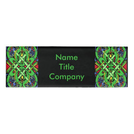 Verzierte miteinander verbundene Loops Irish Celti Namenschild