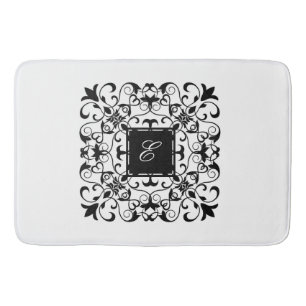 Verzierte Monogramm Badematte