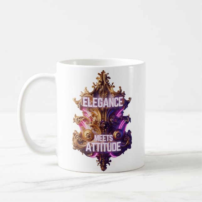 Verzierte Opulenz - Elegante Begegnung Höhenlage Kaffeetasse (Links)