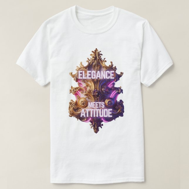 Verzierte Opulenz - Elegante Begegnung Höhenlage T-Shirt (Design vorne)