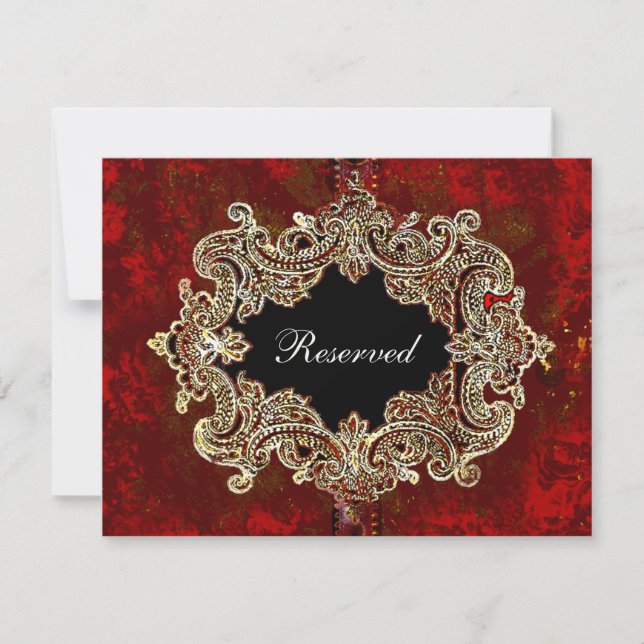 Verzierte Party-Tischkarte Einladung (Vorderseite)