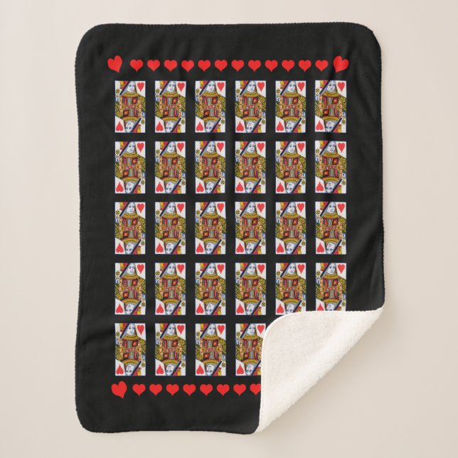 Verzierte Queen Playing Cards Sherpadecke (Vorderseite)