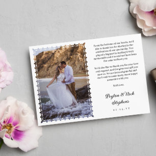 Verzierte Rahmen Hochzeit Foto Vielen Dank Dankeskarte