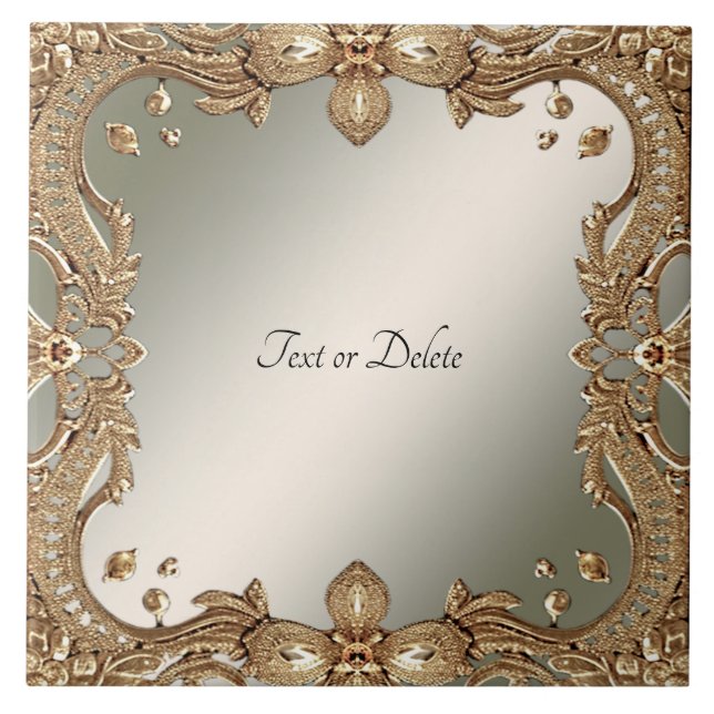 Verzierte Rahmen-Keramik Fliese (Vorderseite)