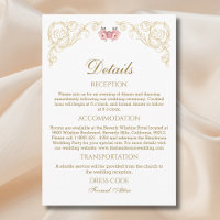Verzierte Rokoko Vintage Hochzeitdetails