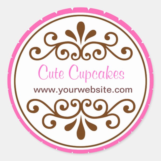 Verzierte Rollen-Aufkleber Runder Aufkleber (Vorderseite)