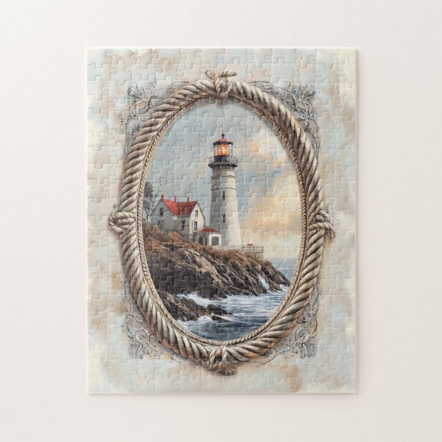 Verzierte Rope Border Art Puzzle (Vertikal)