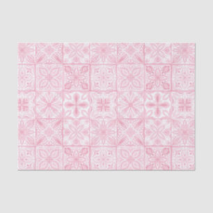 Verzierte rosa Fliesen Seidenpapier