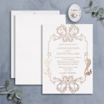 Verzierte Rose Gold Floral Line Art Mongram Hochze Folieneinladung<br><div class="desc">Einweihung unserer verzierten Rose Goldfolie Blumenstrauß Art Monogram Hochzeitseinladung! Diese wunderschön gestaltete Einladung besticht durch ein Jugendstil mit verzierten Rahmen- und Monogramminitialen. Die Einladung ist der perfekte Weg, um den Ton für Ihren großen Tag Set. Ihr Hochzeitstag ist einer der wichtigsten Tage Ihres Lebens, also stellen Sie sicher, dass Ihre...</div>