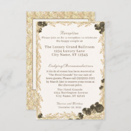 Verzierte Rose Katholische Verschlusskarte Begleitkarte