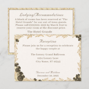 Verzierte Rose Katholische Verschlusskarte Begleitkarte