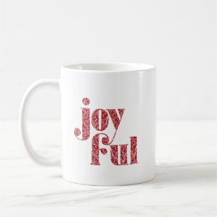 Verzierte Rotfröhliche Typografie Weihnachten/Feie Kaffeetasse