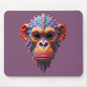 Verzierte Schimpansenmaske Mousepad