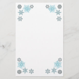 Verzierte Schneeflocken Briefpapier