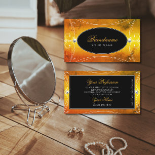 Verzierte schwarzblaue Diamanten Luxuriös Visitenkarte