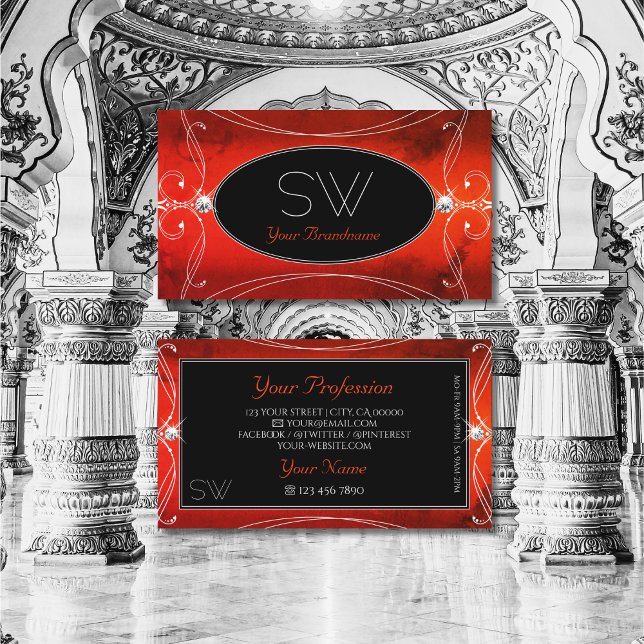 Verzierte Sparkle Jewels Initials Visitenkarte (Von Creator hochgeladen)