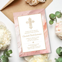 Verzierte Taufe des Goldenen Rosa Girl
