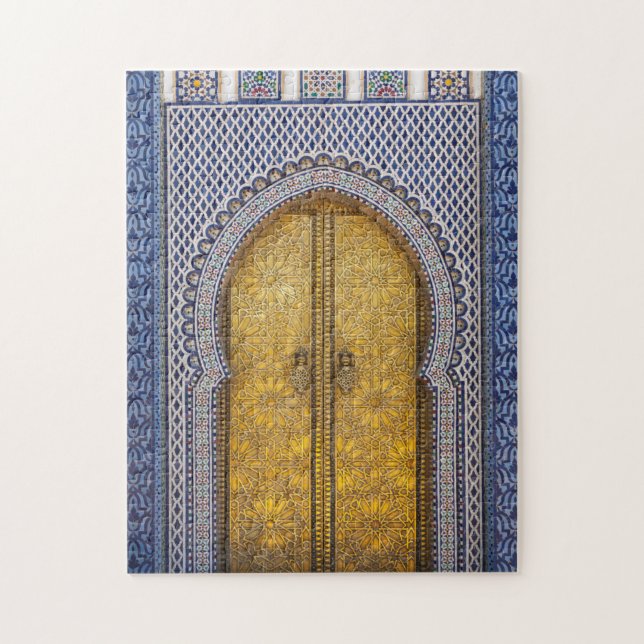 Verzierte Türen des Königspalastes Puzzle (Vertikal)