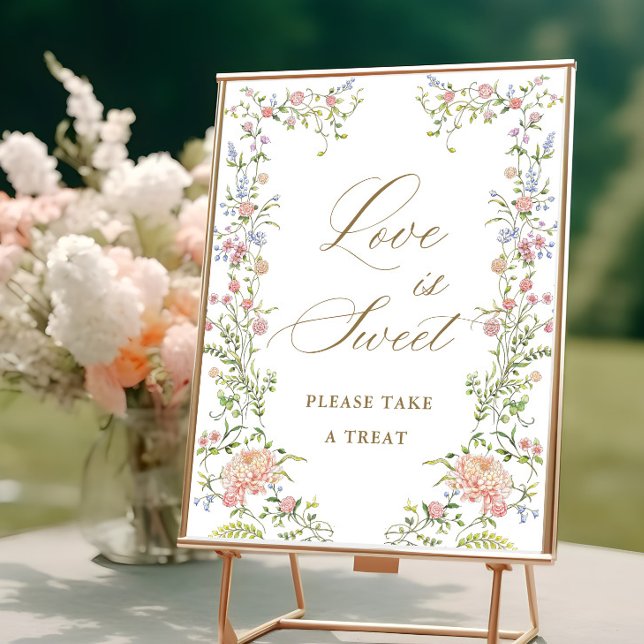 Verzierte Viktorianische Grace Floral Liebe ist Sw Poster (Von Creator hochgeladen)