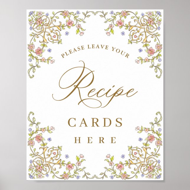 Verzierte Viktorianische Gratiskarten Poster (Vorne)