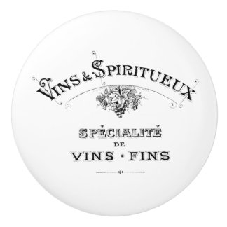 Verzierte Vintage-Französische Wein- und Spirituos Keramikknauf