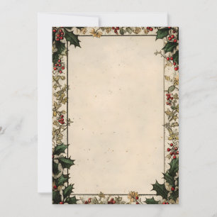 Verzierte Vintage Rahmen mit Winter Florals Einladung