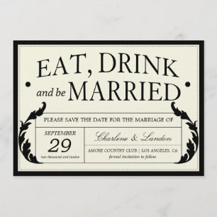VERZIERTE VINTAGE WEDD   Datum freihalten Save The Date