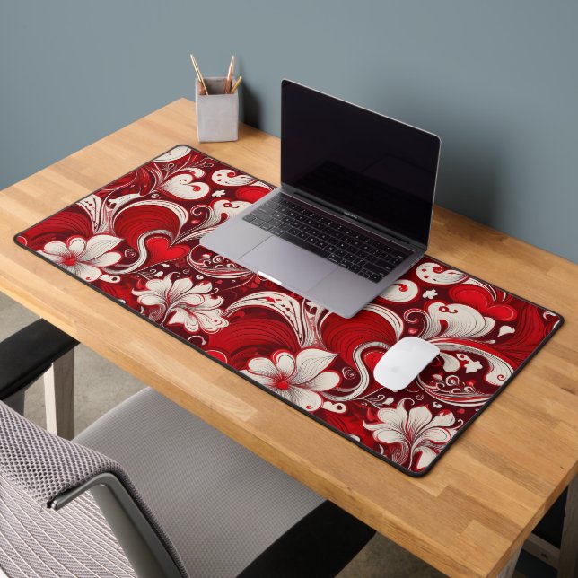 VERZIERTE WIRBLE VALENTINE LIEBE BLUME SCHREIBTISCHUNTERLAGE (Büro 2)