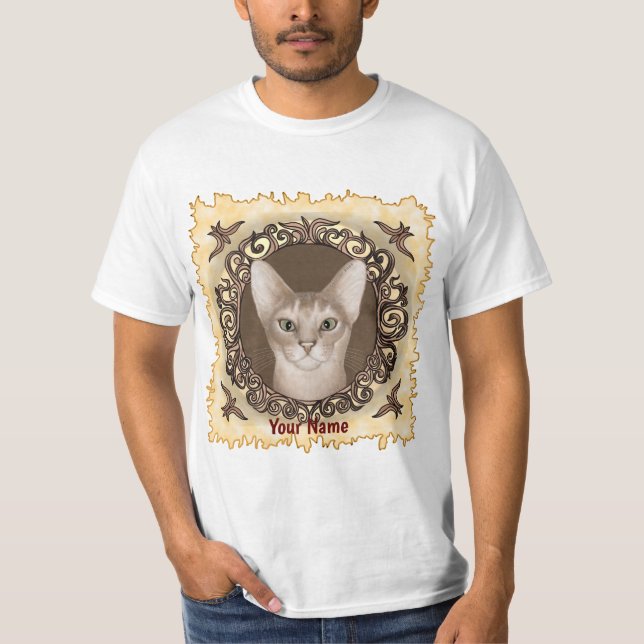 Verzierter Abyssinian Cat T - Shirt (Vorderseite)