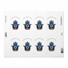 Verzierter Blauer Hamsa Hand mit dem bösen Augensy