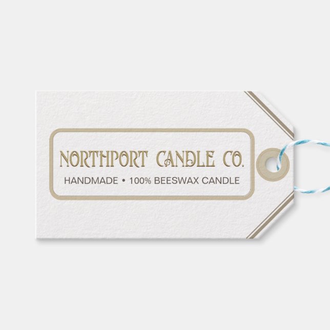 Verzierter Blumenkochtopf Geschenkanhänger (Vorderseite (Horizontal))