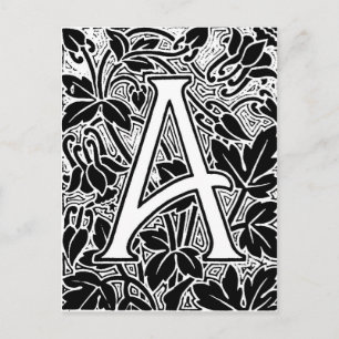 Verzierter Buchstabe "A" Postkarte