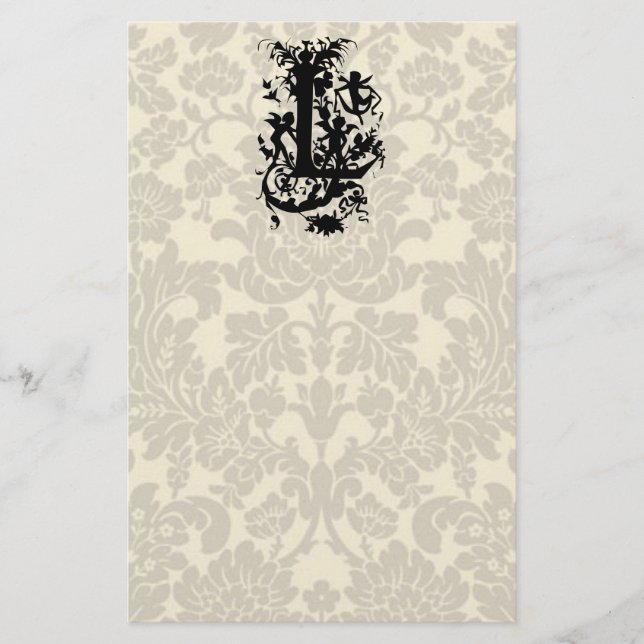 Verzierter Buchstabe "L" Briefpapier (Vorderseite)