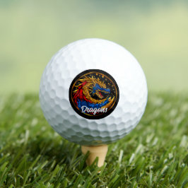Verzierter chinesischer Drache mit mehreren Farben Golfball