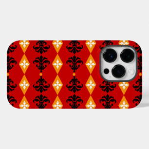 Verzierter Damask Diamant Streifen Case-Mate iPhone 14 Pro Hülle
