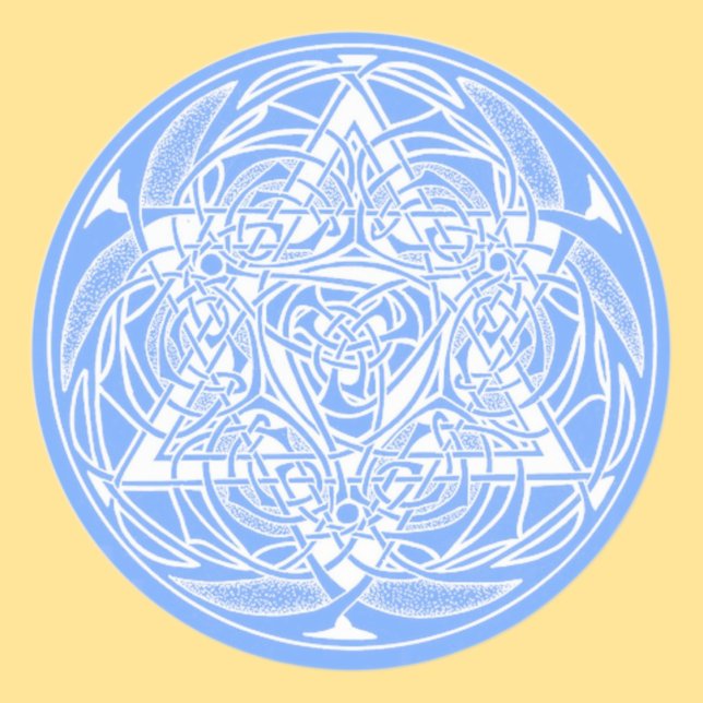 Verzierter David-Star Runder Aufkleber (Von Creator hochgeladen)