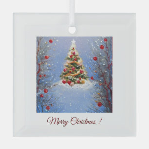 Verzierter Glas-Weihnachtsbaum Ornament Aus Glas