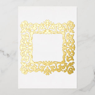 Verzierter goldener Barockrahmen leer Folieneinladung