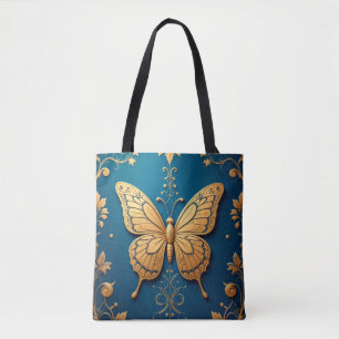 Verzierter Goldener Schmetterling mit Blumenmuster
