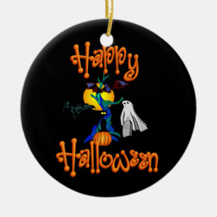 Verzierter Halloween-Weihnachtsbaumschmuck Keramik Ornament