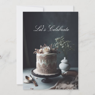 VERZIERTER LACE SIEHT JAHRESKAK AUS EINLADUNG