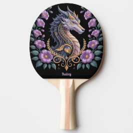 Verzierter lila Drache Personalisiert Tischtennis Schläger