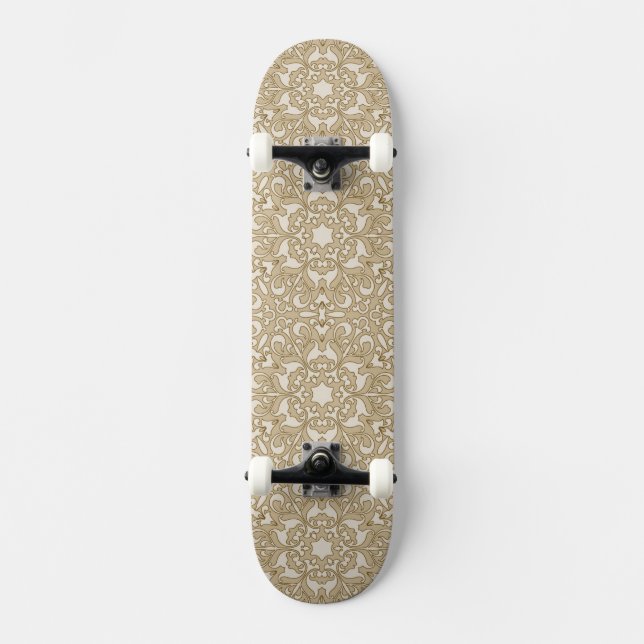 Verzierter mit Blumenhintergrund Skateboard (Vorderseite)