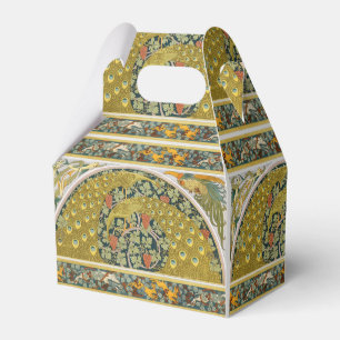 Verzierter Pfau-Weinranken-Kunst im Stil von Willi Geschenkschachtel