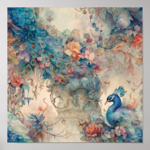 Verzierter Rokoko Poster