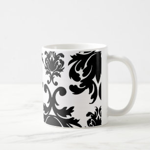 verzierter Schwarz-weißer Staudamm Tasse
