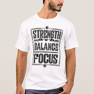 Verzierter STÄRKENBALANCE FOKUS Typografie T - Shi T-Shirt