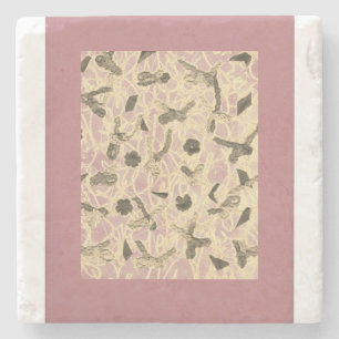 Verzierter Stone-Untersetzer für Floating Bows Steinuntersetzer